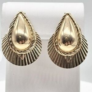 Vintage 14K Yellow Gold Day to Night Earrings